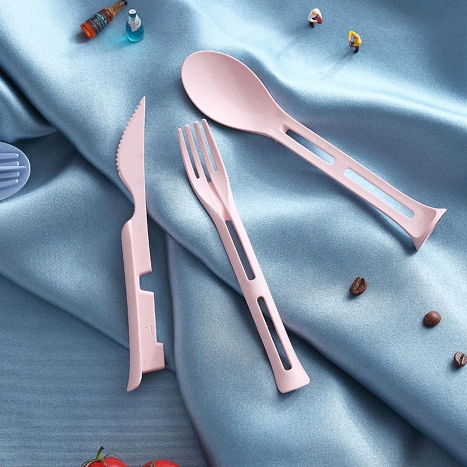 3 in 1 Reusable Spoon, Knife Forks Tableware, Spoon (3 Pcs Set) 3 in 1 Reusable Spoon, Knife Forks Tableware, Spoon (3 Pcs Set)